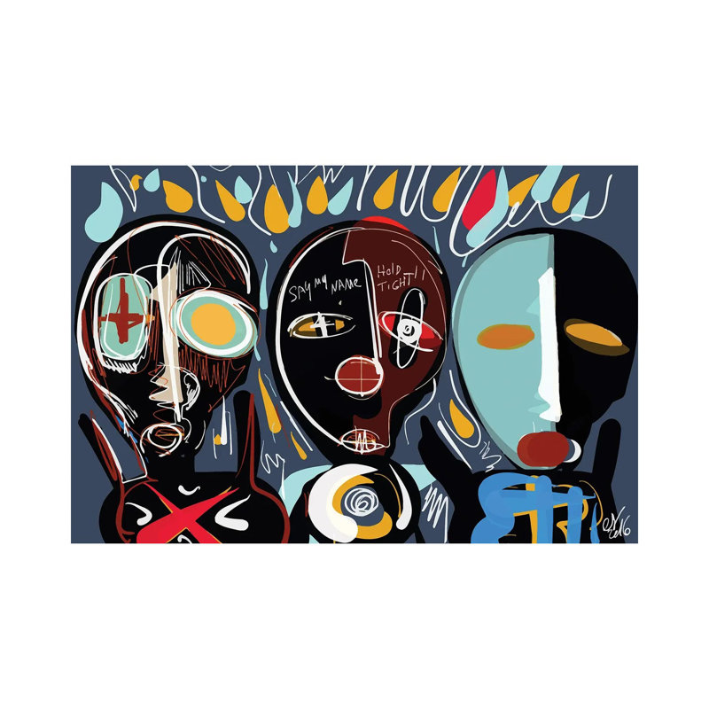 " We Are A Family " by Emmanuel Signorino, 26" H x 40" W x 1.5" D, Wrapped Canvas