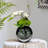 White Artificial Flower Arrangement in Vase Dining Table Centerpiece Fake Flower Decor