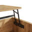 3D Wave Lift-Top Coffee Table with Hidden Storage & Open Shelf, Height Adjustable MDF Centre Table-135865747