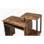 Bureau d'ordinateur Lyphre en chêne vieilli et finition noire avec plateau pour clavier et rangement
