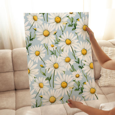 «Floral Daisy Flowers VI», reproduction d'art moderne sans cadre