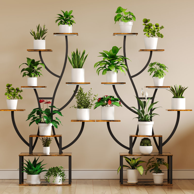 Plant Stand Indoor With Grow Lights, 9-Tier Bookshelf