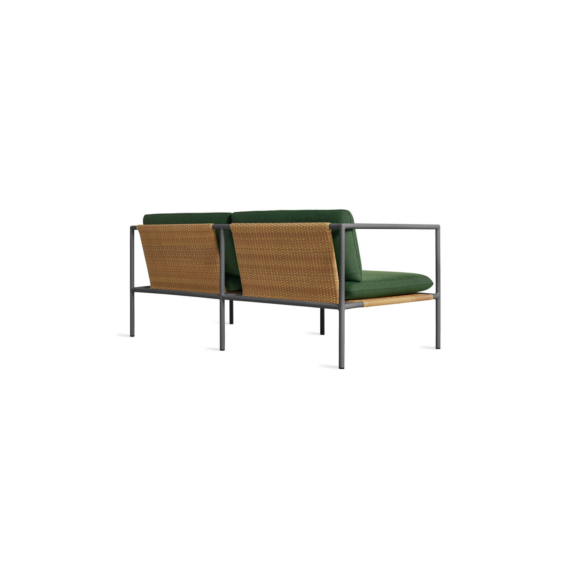 Dog Days 62'' Wide Loveseat with Sunbrella® Cushions, Sunbrella Ivy, Charcoal