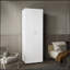 Armoire Aurora, deux tablettes intérieures, tringle, porte double, blanc