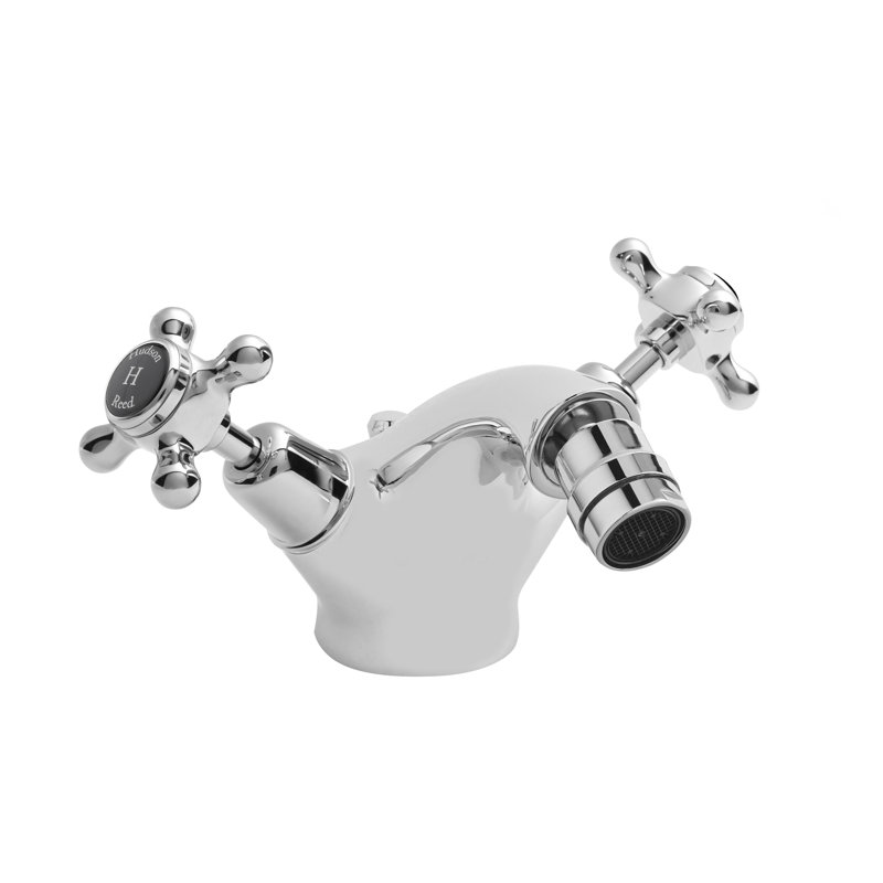 Topaz Double Handle Horizontal Bidet Tap, Black