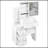 29.2" Small Size Left Bedside Cabinet Vanity Table + Cushioned Stool, 2 AC+2 USB Power Station, Hair Dryer Bracket, Extra Large Touch Control Sliding LED Mirror, Tri-Color Switching, Brightness Adjust-852697255