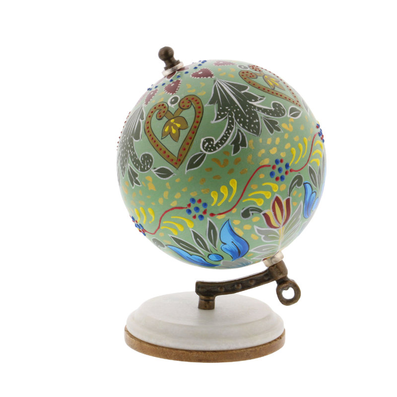 Globe en treillis en bois, H 7 po x l 5 po x P 5 po