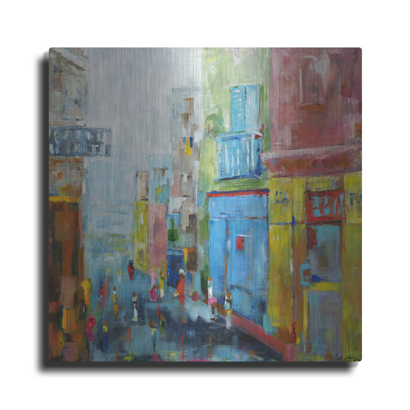 «Procida» par Solveiga, art mural en métal, H 36 po x l 36 po