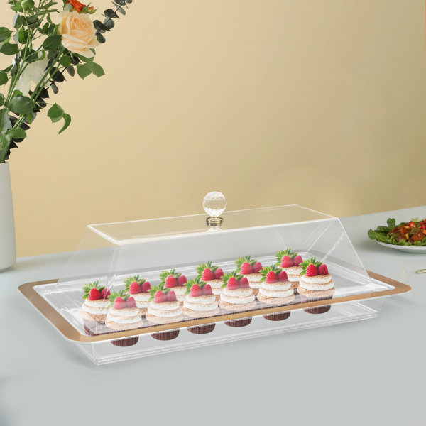 Rectangular Pastry Tray Dessert Tray With Lid Food