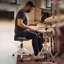 Tabouret de guitare rembourré à 5 cœurs de 4 po d'épaisseur et capacité de 400 lb de tabouret de chaise de tambour réglable-102325473