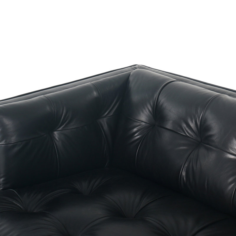 Dylan Sofa-78"-Rider Black, Rider Black Genuine Leather
