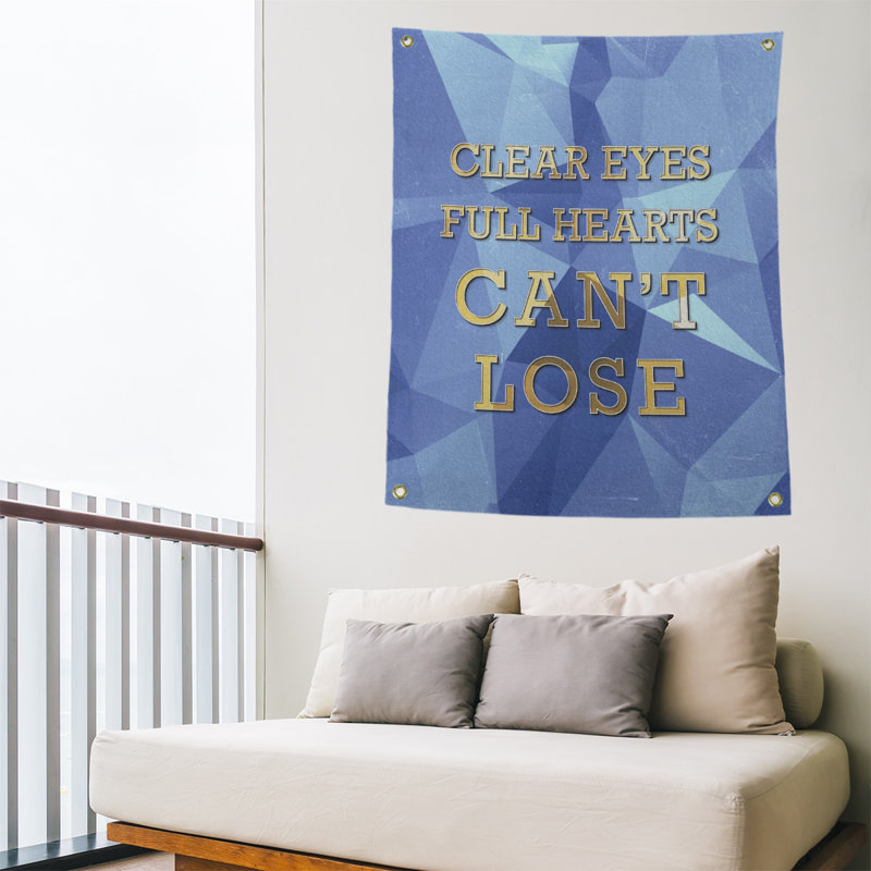 Tapisserie de citation sports en polyester, H 80 po x l 59 po