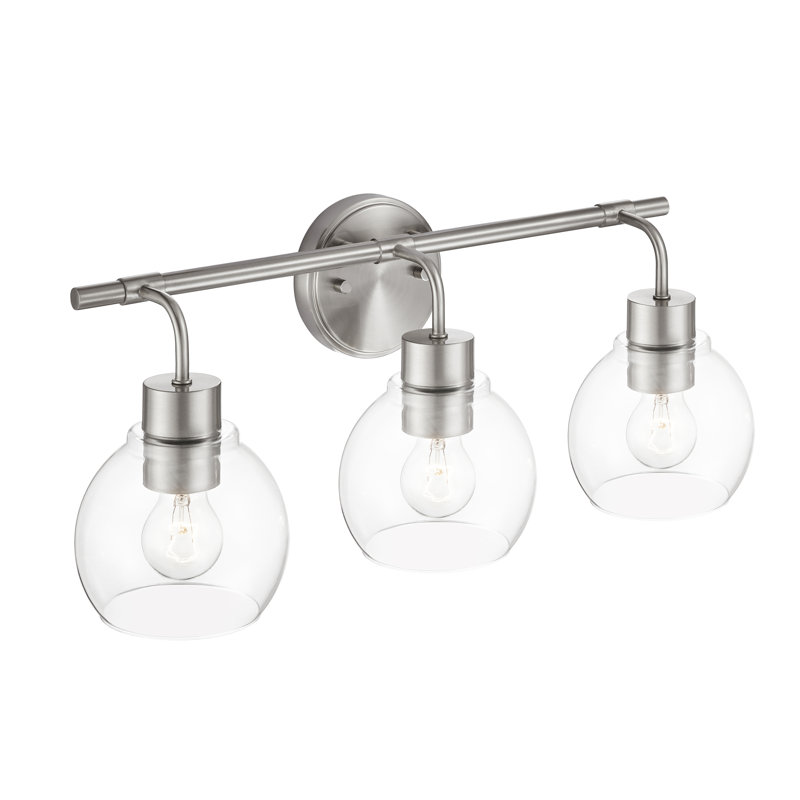 Northglenn Modern Dimmable Bathroom Vanity Light, Brushed Nickel, 3 Lights