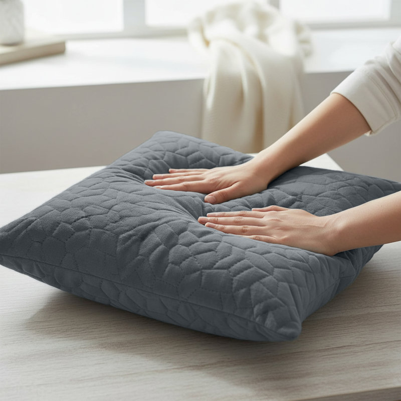 Pebble Cushion Cover-(Pack of 4), Charcoal