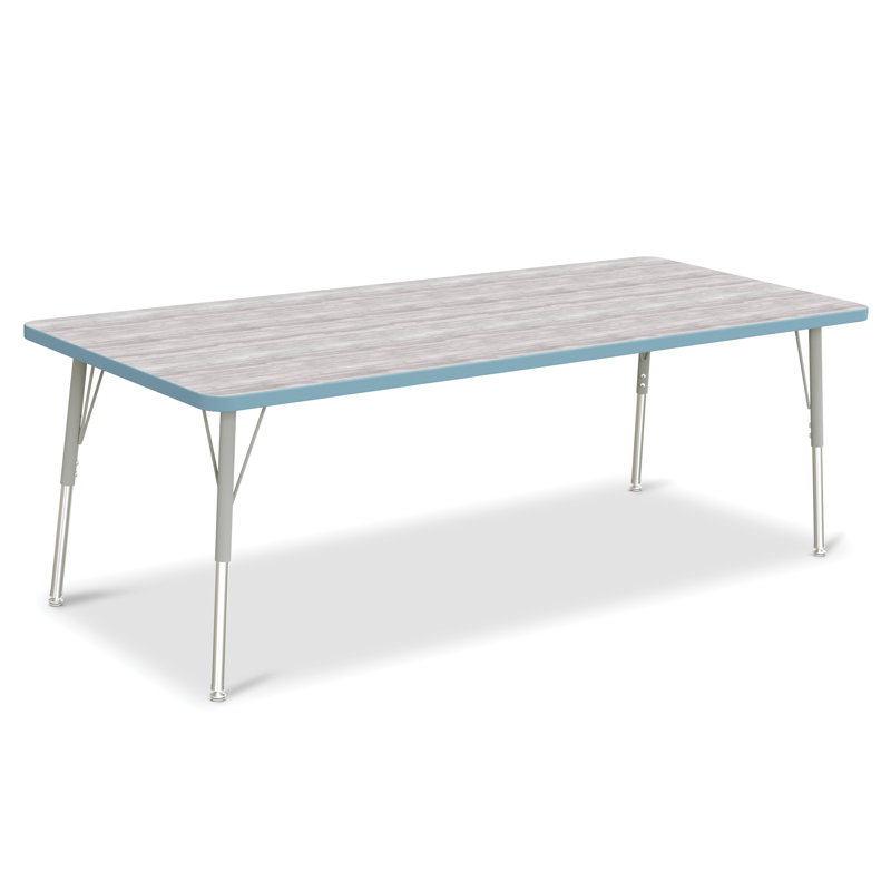 Table rectangulaire Berries, 15" - 24", L 72 po x l 30 po, Bleu côtier