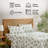 HLC.ME Color Block Printed Floral Bed Sheets - 4 Piece Patterned Bed Sheet Set - Wrinkle Resistant & Ultra Soft - Fits Mattresses Up To 15 Inches Deep (King, Green)-121334222-121334217