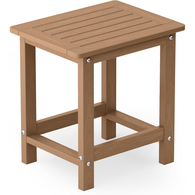 Table de bout d'extérieur pour l'extérieur toutes saisons, table de bout Adirondack pour terrasse Mordern, Marron clair