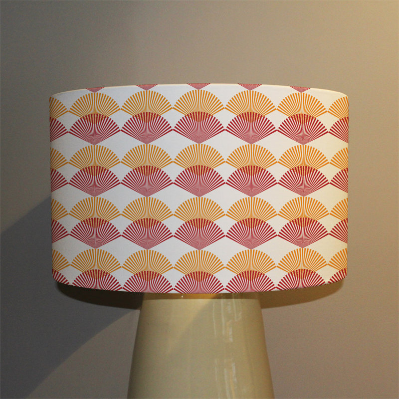 Cotton Drum Lamp Shade ( Uno ), 22cm H x 25cm W x 25cm D
