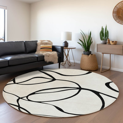 Premium Machine Washable Corum AMF999 Swirls Rug