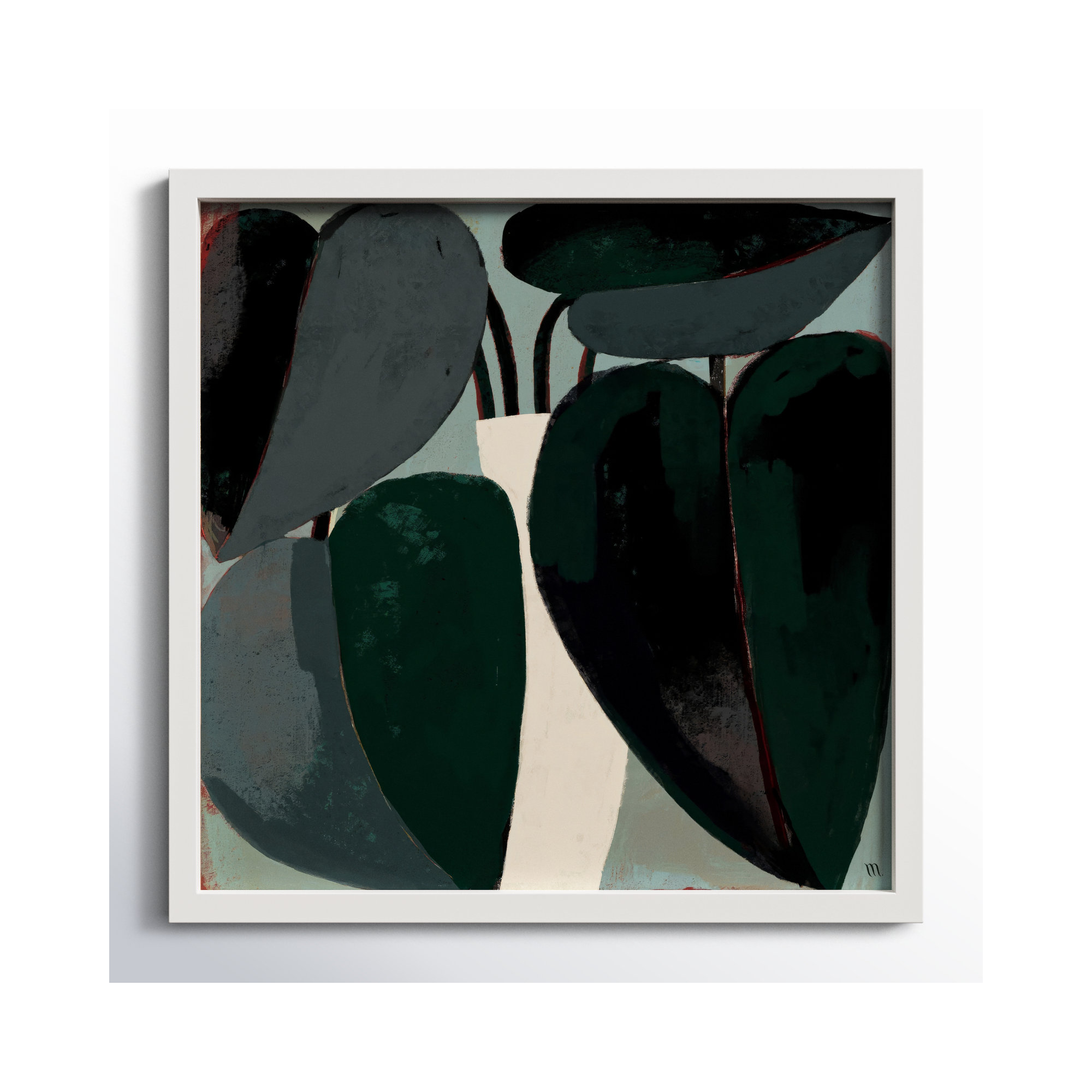Fall Plant by StudioM, White, 24" H x 24" W x 1.25" D