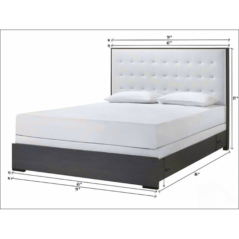 Mobilier de chambre à coucher 1pc, Grand lit