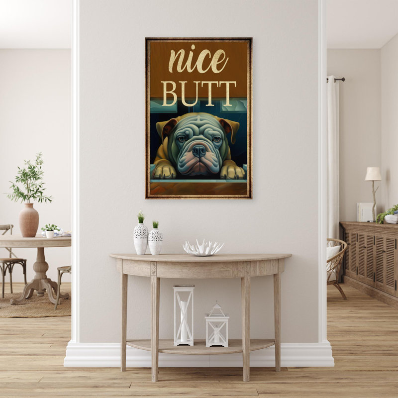 Inacio " Bulldog Nice Butt ", 36" H x 24" W x 1.25" D