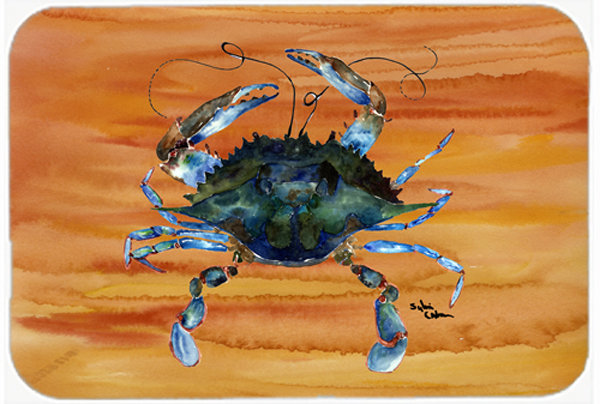 Crab Light Orange Glass Cutting Board