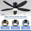 Ventilateur de plafond encastré avec lumière et télécommande-960508297-960508406