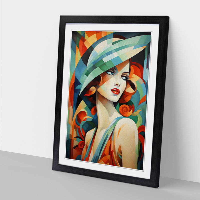 Single Picture Frame Print on Wood, 34cm H x 25cm W, Black Framed