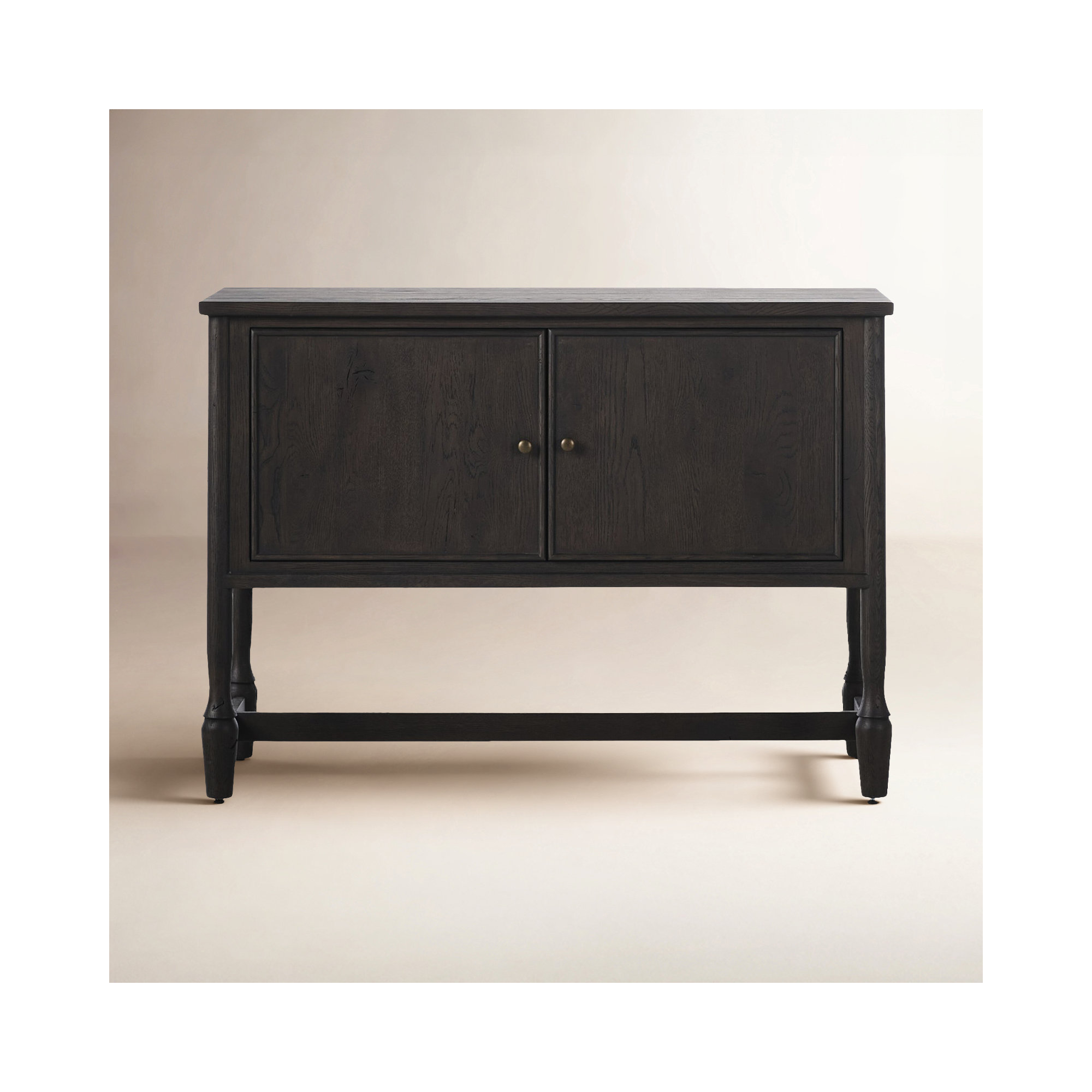 Bari Sideboard 46"-Cracked Smoked Veneer, Smoked Black Resawn Oak