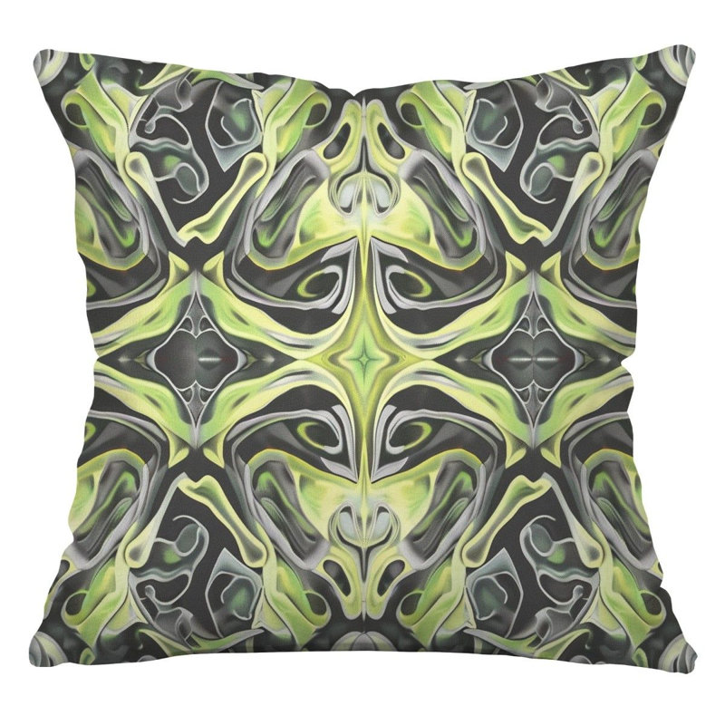 Cotton Blend Reversible Throw Pillow, 26" H x 26" W