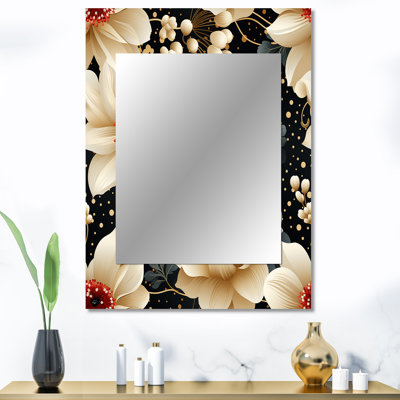 Hyde Victorian Elegance Polka Dots Pattern - Polka dots  Mirror, Modern Unique Wall Mirror, Printed Metal Art
