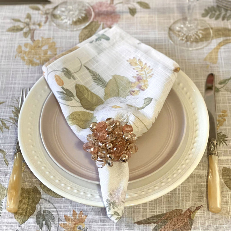 Botanica Floral Printed Tablecloth, 120" x 63"