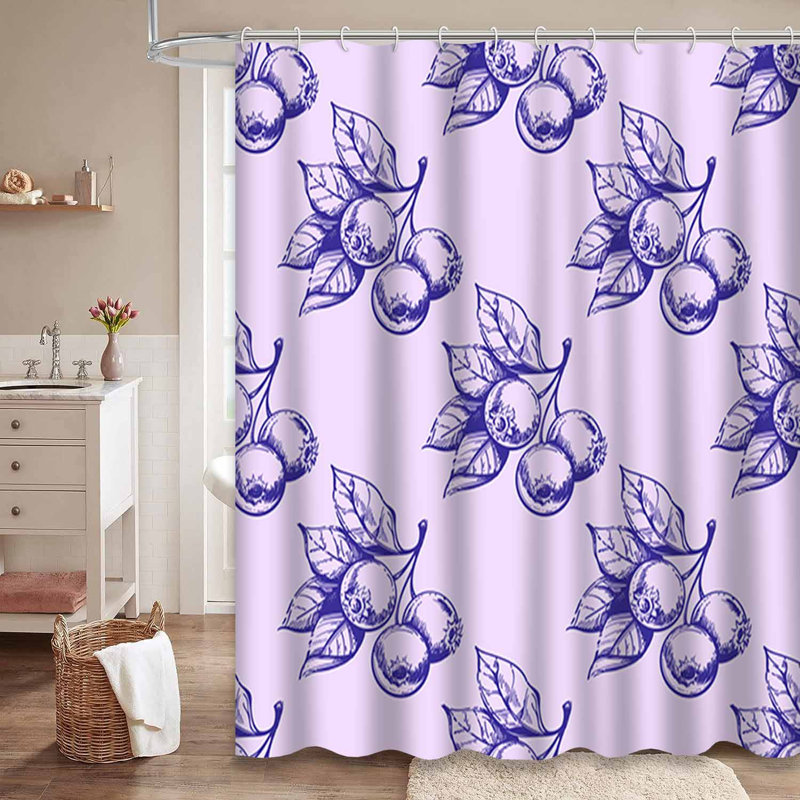 Rideau de douche avec 12 crochets, L 72 po x l 72 po