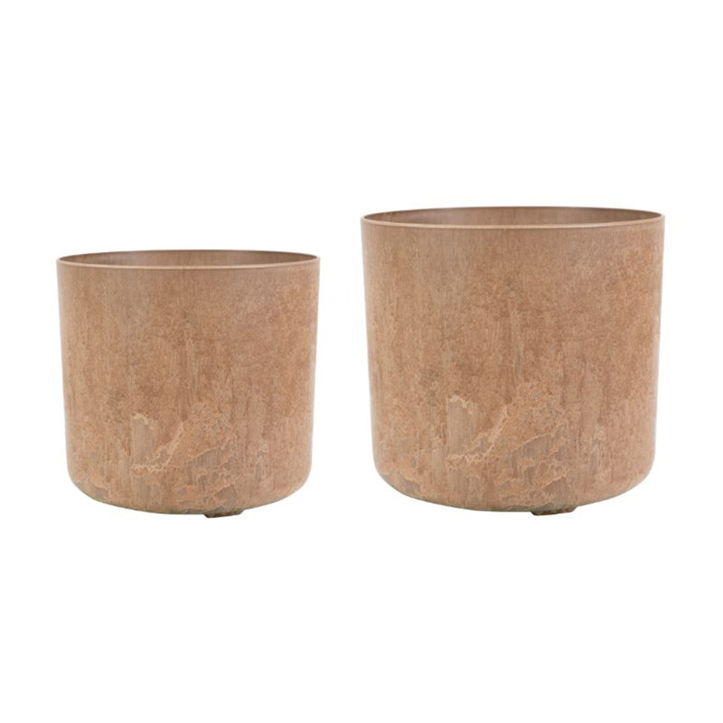 Celine Set of Two Recycled Oak Planters