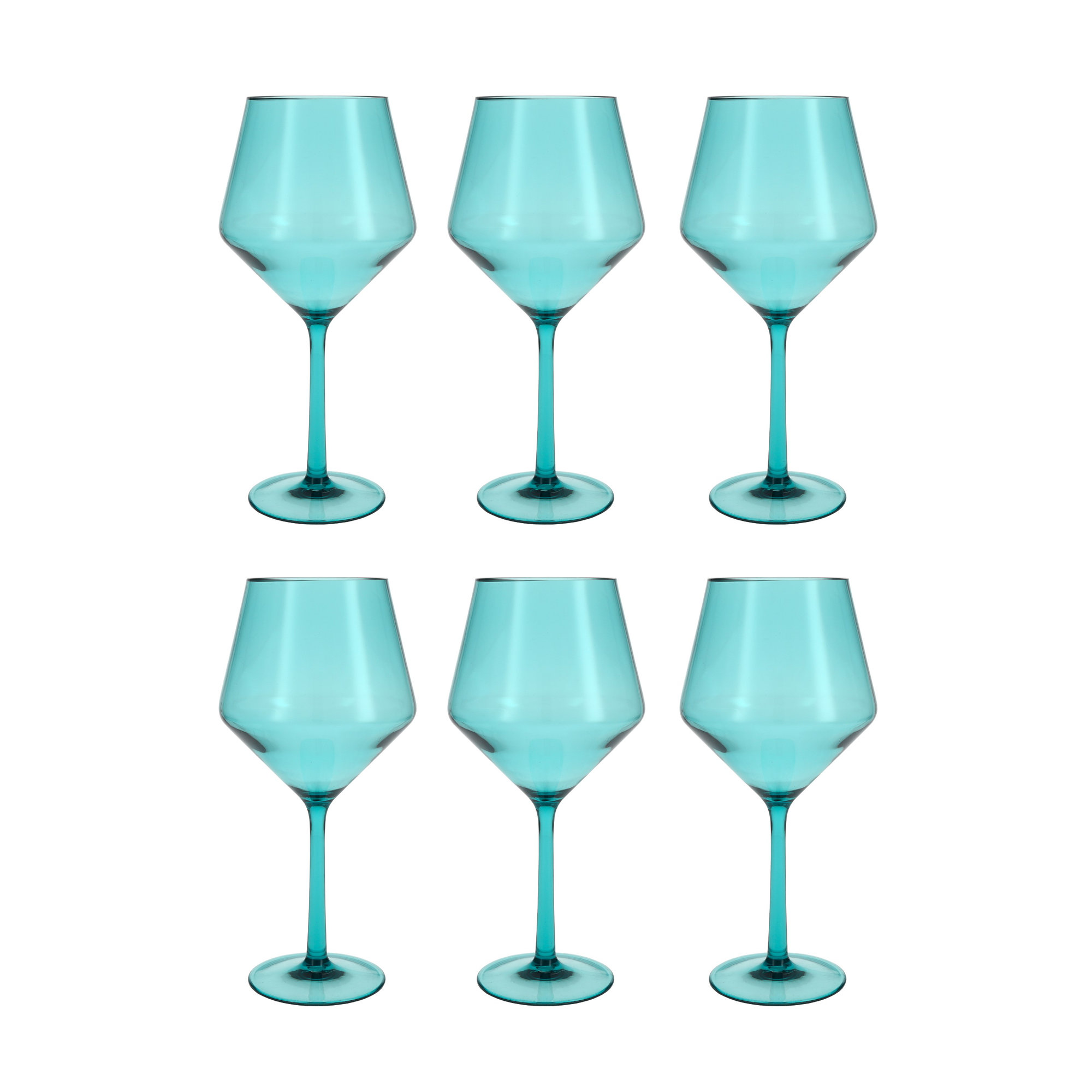 Fortessa Sole Outdoor Wine Glass, Aqua Sky Blue Green, 22 oz.
