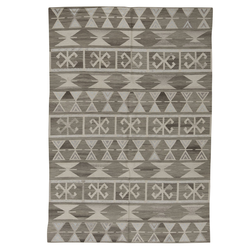 Flatweave Wool Geometric Indoor Rug
