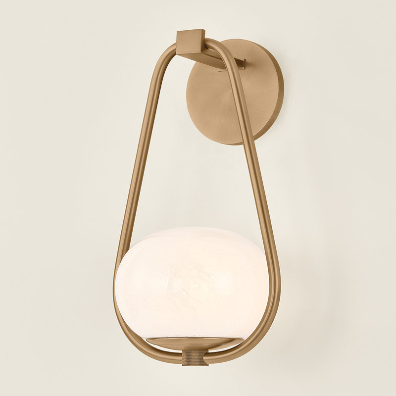 Decker 8" 1-Light Cloud Glass Wall Sconce