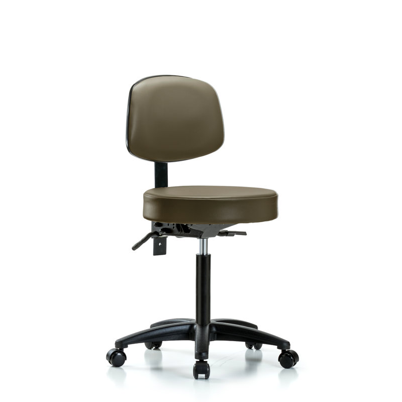 Chaise de travail Kuehne, Roulettes, Taupe, Inclinaison comprise