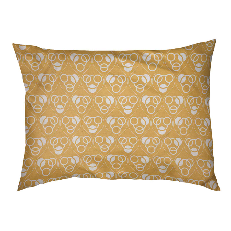 Coussin pour chien Chen, Jaune, Petit (l 28 po x P 18 po x H 6 po)