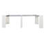 Console extensible de 118,50 po de Hering, de couleur blanche et fabriquée en panneau de particules, pour table multifonctionnelle de couloir 118,53 po X 31,49 po, blanc, panneau de particules, décor fonctionnel