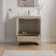 Meuble-lavabo moderne en bois massif l 30 po x H 34,1 po, lavabo en céramique Cupc et poignées en aluminium doré, charnières à fermeture en douceur DTC-297533754