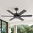 48" Modern Indoor Ceiling Fan With Remote Control, 6-Blade Ceiling Fan With Quiet Reversible Dc Motor, Black & Walnut Finish-129507383