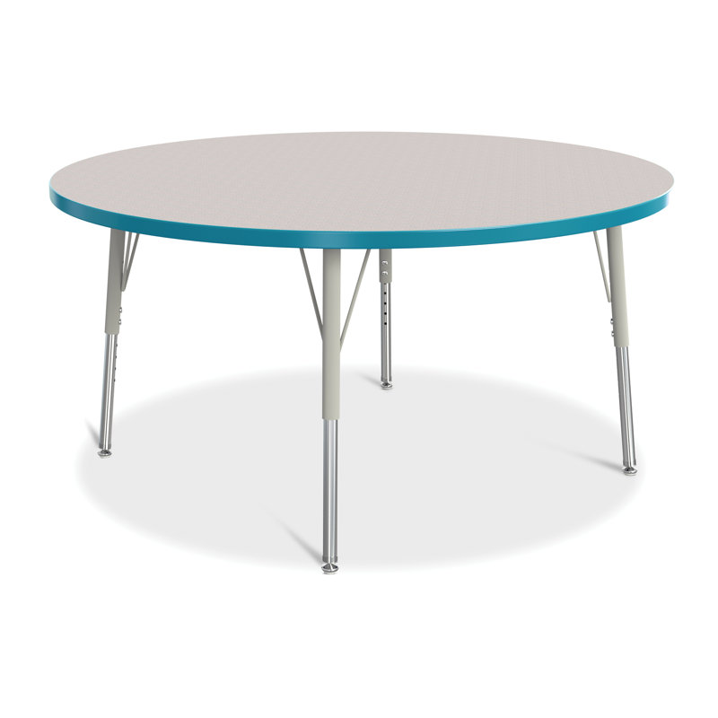 Tables rondes Berries®, Gris avec bleu sarcelle, H 31 po x l 48 po x P 48 po