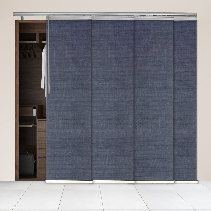 Rail d'épinette semi-diaphane à 4 panneaux simple rail extensible de 48 po à 88 po x H 94 po, largeur de panneau 23,5 po