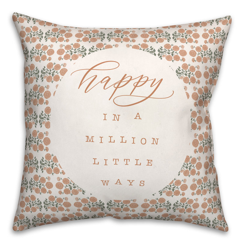 Floral Outdoor Reversible Throw Pillow