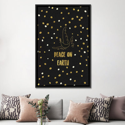 « paix on earth », art textuel sur toile