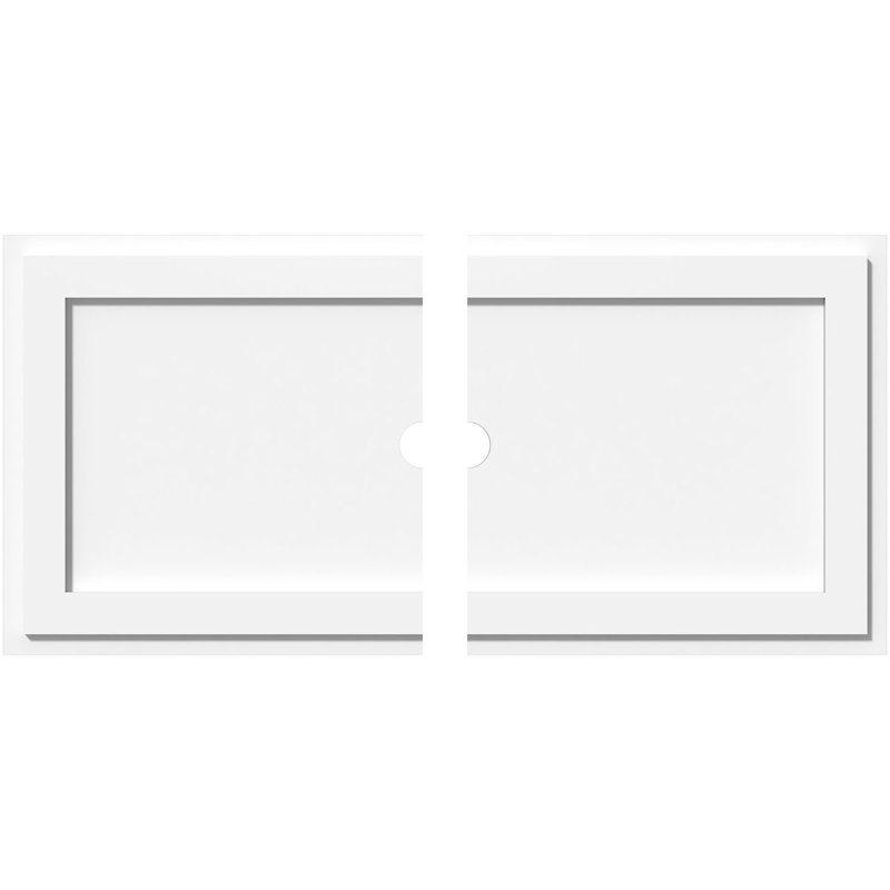 Médaillon de plafond rectangulaire rectangulaire en PVC de qualité architecturale, H 1 po x l 36 po x P 18 po