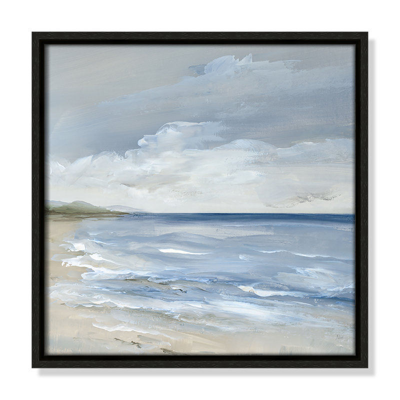 Whispering Waves Print by Nan, 13.5" H x 13.5" W, Espresso Floater