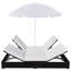 Chaise longue simple de 40 po avec coussins-1695989586